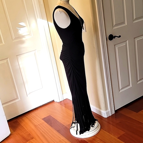 INC International Concepts Black Fringed Dress - Picture 2 of 6